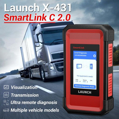 Launch X431 V+5.0 PRO3 10.1inch Tablet with X-431 SmartLink C 2.0 Heavy-duty Truck Module for 12V Passenger and 24V Trucks