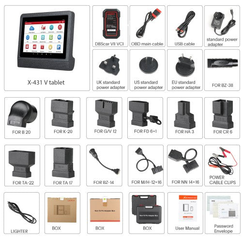 Launch X431 V+5.0 PRO3 10.1inch Tablet with X-431 SmartLink C 2.0 Heavy-duty Truck Module for 12V Passenger and 24V Trucks