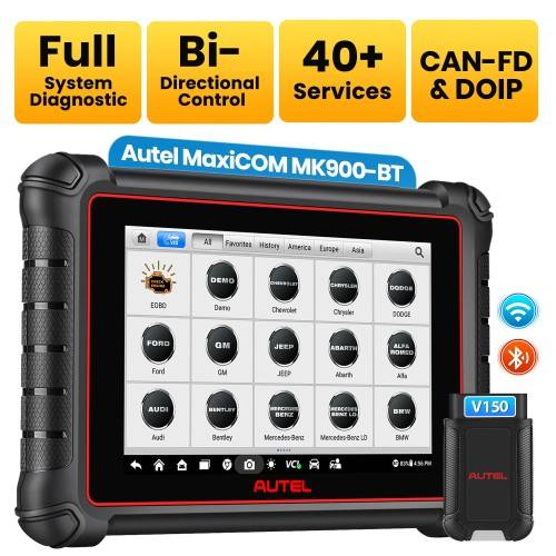 Autel MaxiCOM MK900 MK900-BT MK900-TS Full System Diagnostic Tool OE-level System Supports FCA Autoauth & SGW