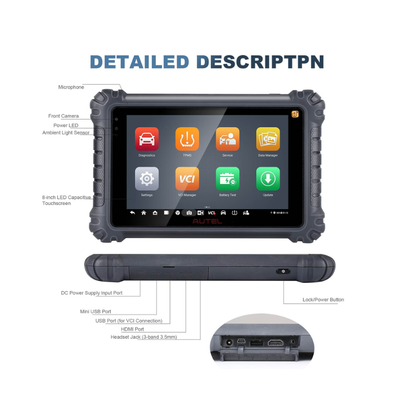 Autel MaxiCOM MK906S Pro TS Complete TPMS Functionality & ECU Coding OBD2 Car Diagnostic Scanner Offering Over 36 Services