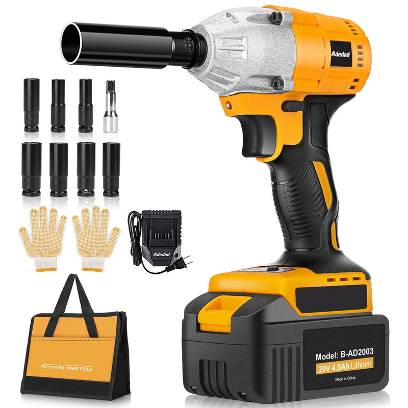 Brushelss Power Impact Wrench New upgrade 21V 4.0 one battery one charger