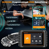 FOXWELL NT809TS Professional Diagnostic Tool TPMS Programming 30+ Service Resets Bi-Directional Control & All-Systems Scan Bluetooth OBD2 Scanner