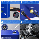 GODIAG C4/ A6 Smoke Leak Detector Test Leak in Vehicle Pipe Systems for Cars, Motorcycles, Snowmobiles, ATV, Boats