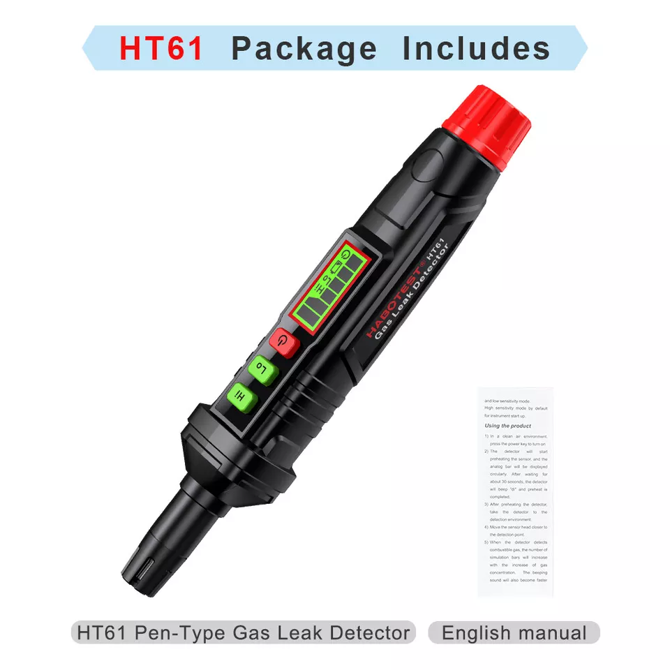 HABOTEST HT61 Gas Leak Detector Pen Combustible Natural Gas Detectors
