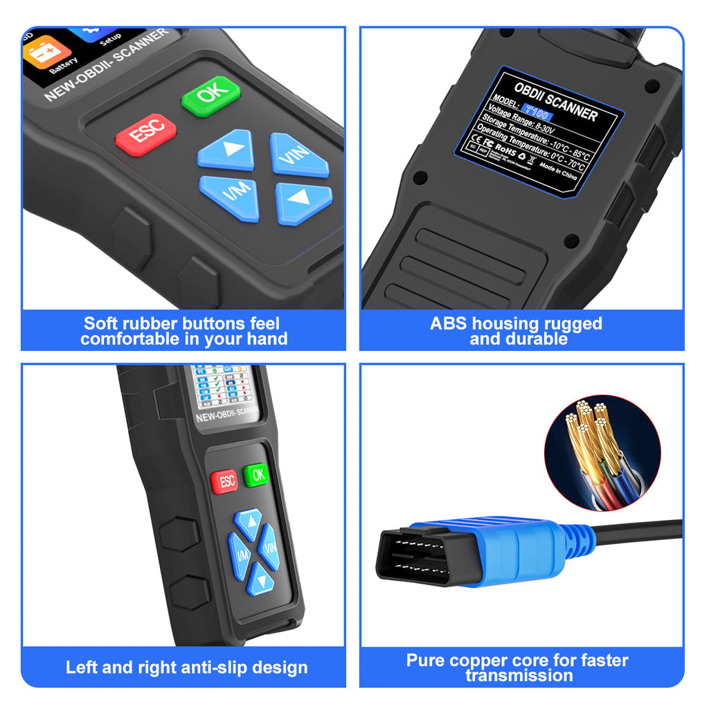Jdiag T100 OBD2 Car Engine Scanner for All Cars Supports reading and clearing fault codes