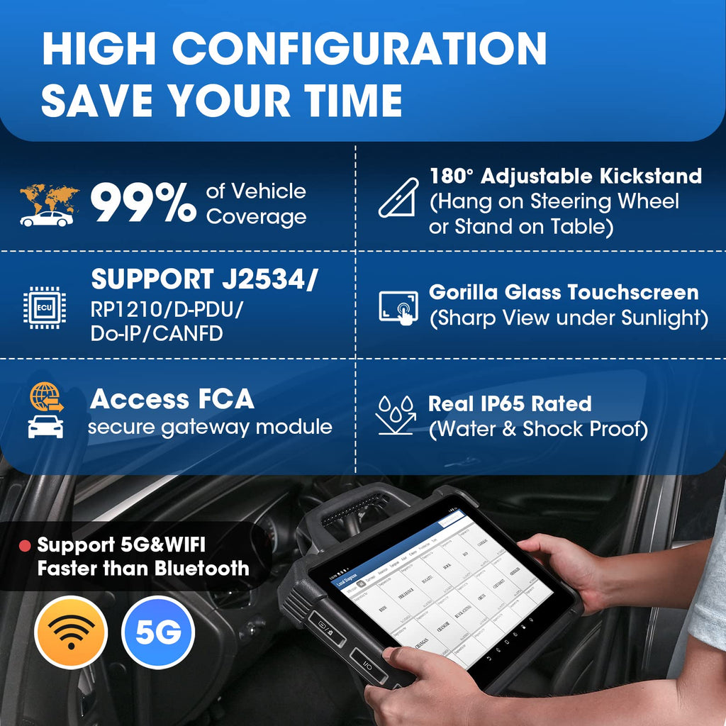 Launch X431 PAD VII Pad 7 Elite J2534 Bi-Directional Scanner with SmartLink Connectivity ADAS Calibration ECU Coding TPMS  Mapping 60+  Services