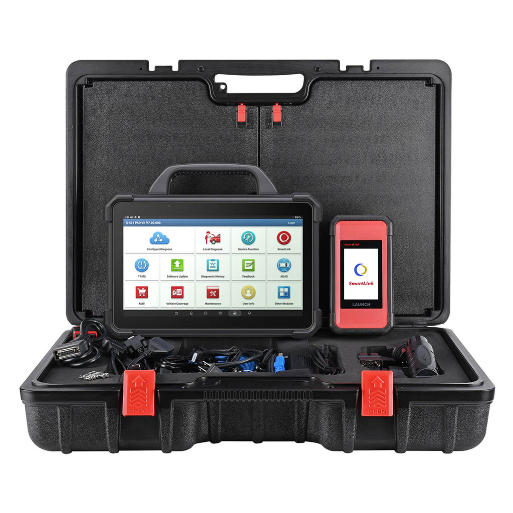 Launch X431 PAD VII Pad 7 Elite J2534 Bi-Directional Scanner with SmartLink Connectivity ADAS Calibration ECU Coding TPMS  Mapping 60+  Services