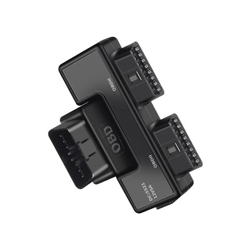 OBD II OBD2 16 Pin Splitter Extension Adapter One-to-Two 2X Female and 1X Male