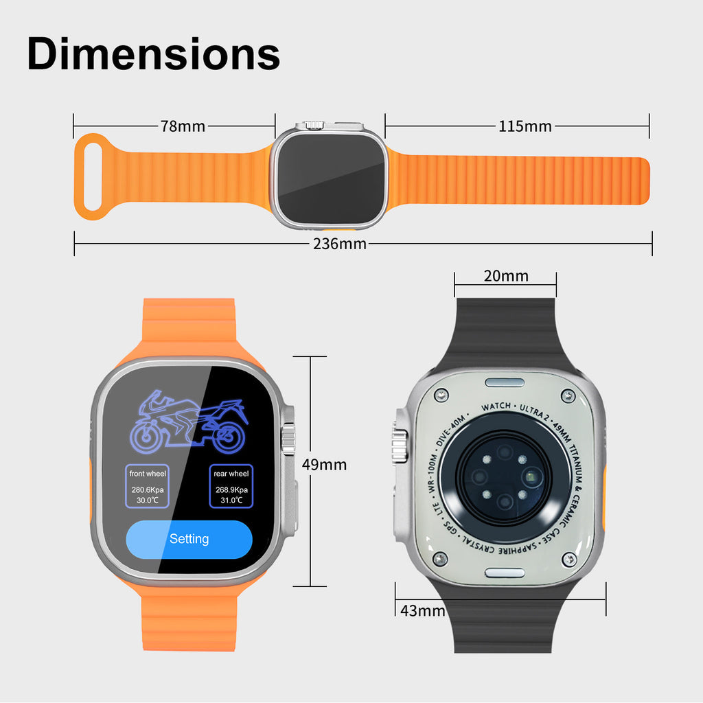 PS002 Smart Watch with TPMS Tire Pressure Monitoring