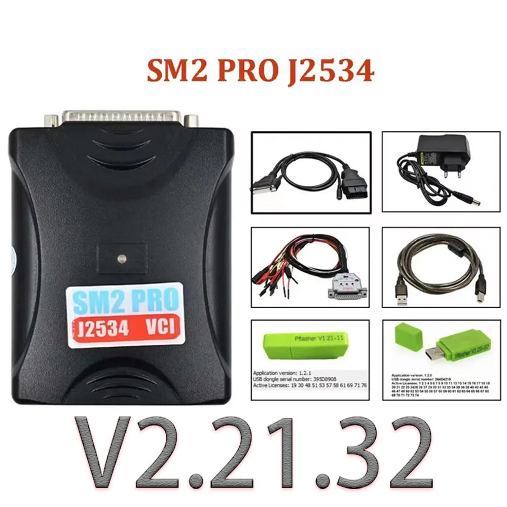 SM2 Pro J2534 VCI ECU Programmer(V2.21.32) Read&Write Tool Supported 67/69  Modules