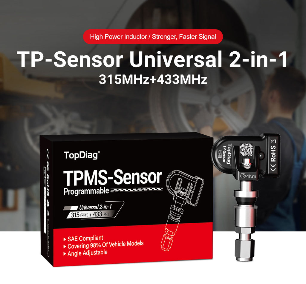 JDiag PS001 tire pressure system diagnosis supports 315MHz & 433MHZ sensors