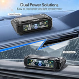 VXDAS Wireless Solar TPMS Tire Pressure Monitoring System with 4 Sensors & 4 Alarm Modes