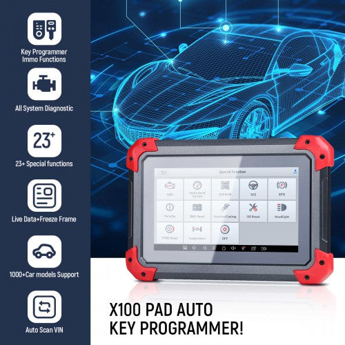 Free Shipping by DHL XTOOL X100 PAD Key Programmer With Oil Rest Tool Odometer Adjustment