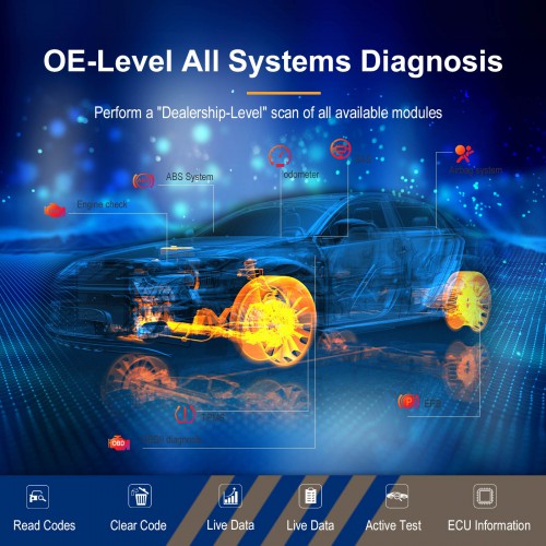 XTOOL D7 Automotive Diagnostic Tool  Support OE-Level Full Diagnosis with 26+ Services IMMO/Key Programming ABS Bleeding
