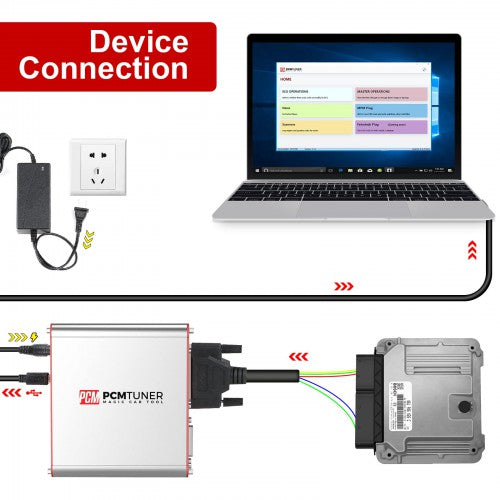 V1.27 PCMtuner ECU Programmer with 67 Modules Free Online Update Read and write ECU data through OBD, BENCH, and BOOT modes.