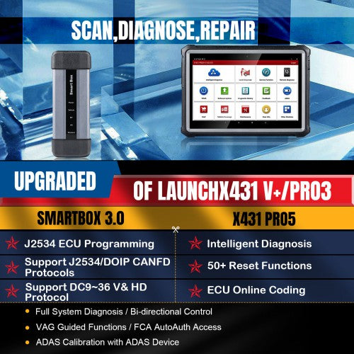 2023 Newest Launch X431 PRO5 PRO 5 Car Diagnostic Tool Full System Support Online Programming for Mercedes and BMW