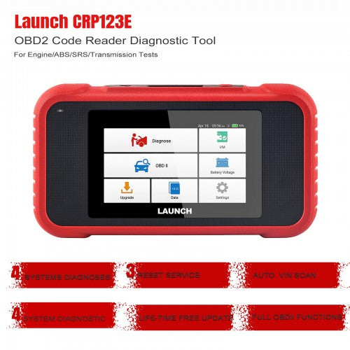 LAUNCH X431 CRP123E OBD2 Code Reader for Engine ABS Airbag SRS Transmission OBD Diagnostic Tool