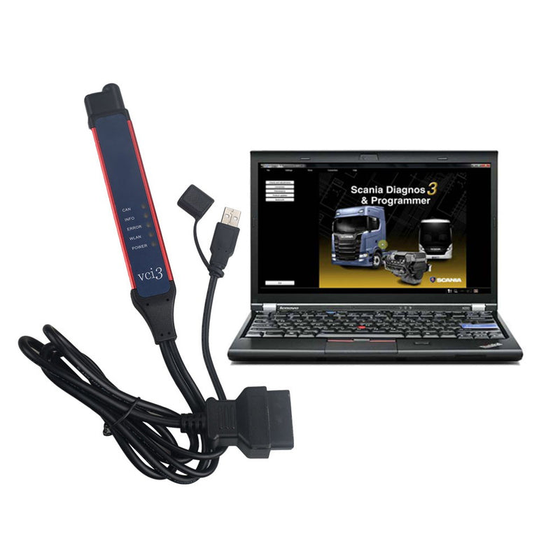 Scania VCI3 Diagnostic Tool  With Scania SDP3 2.61.1.5.0 latest Software Installed Plus Lenovo X220 Laptop
