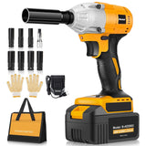 Brushelss Power Impact Wrench New upgrade 21V 4.0 one battery one charger