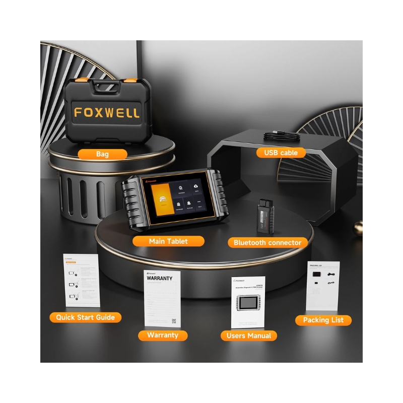 Foxwell NT809 BT Advanced Car Diagnostic Tool  Bluetooth OBD2 Scanner Bidirectional Testing 30+ IMMO Reset & Full System Diagnostics