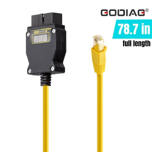 GODIAG GT109 DOIP-ENET Diagnostic Programming Cable with Voltage Display Replace BM.W ENET Cable
