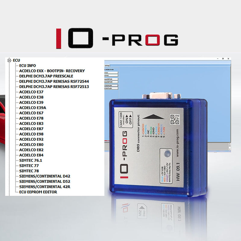 IO-PROG ECU Programmer With G-M/OPE-L ECU Activation Modules & Functions