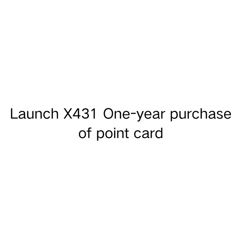 Launch X431 One-year purchase of point card configuration on smaxtlink platform