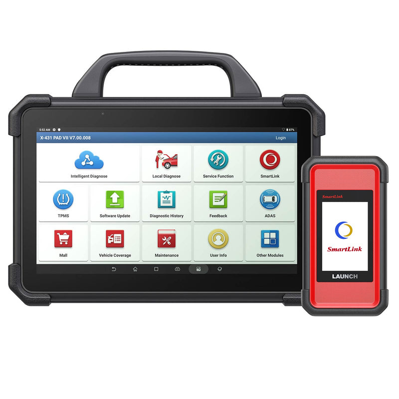 Launch X431 PAD VII Pad 7 Elite J2534 Bi-Directional Scanner with SmartLink Connectivity ADAS Calibration ECU Coding TPMS  Mapping 60+  Services