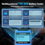 AUTOPHIX BAS100 Automotive 12-24V Lead-acid Battery Tester Analyzer