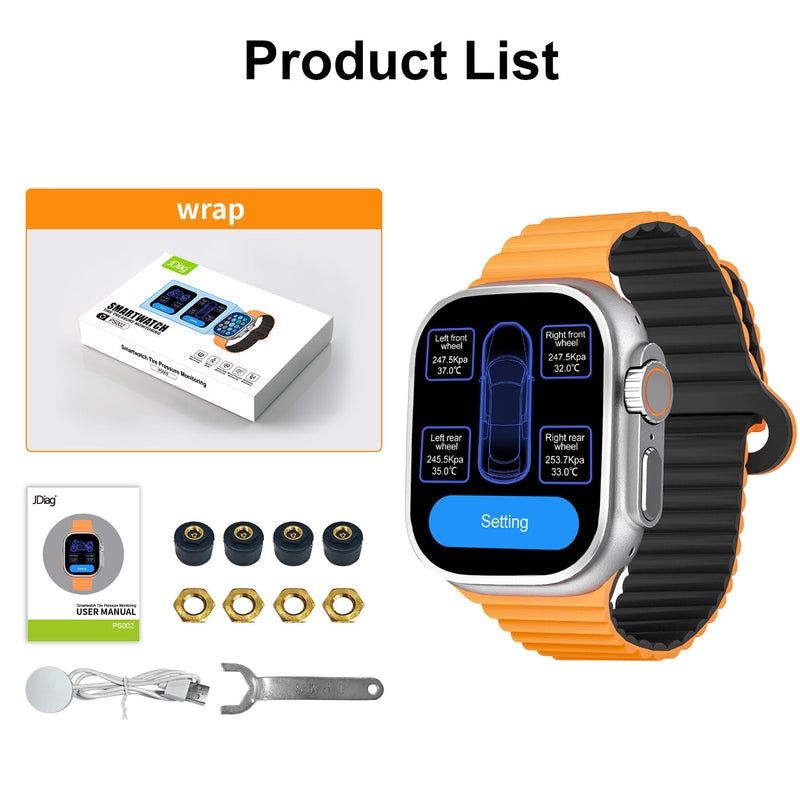 PS002 Smart Watch with TPMS Tire Pressure Monitoring
