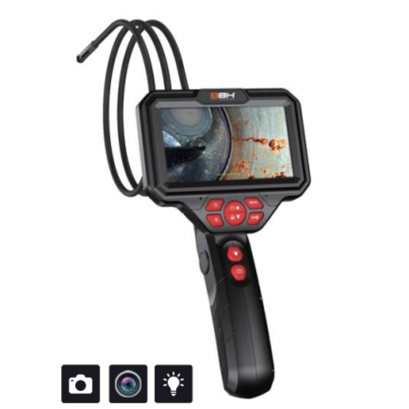 QBH US18 Handheld Dual lens Borescope With Color Monitor Portable Endoscope Camera
