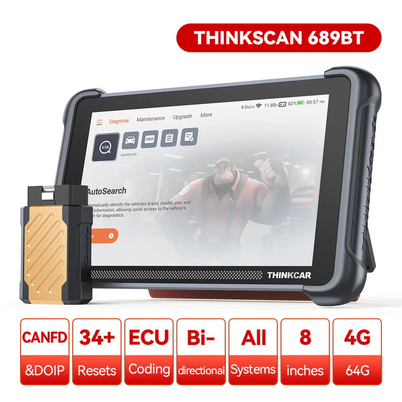 THINKSCAN 689/ 689BT Full System Auto Diagnostic Tool Lifetime free upgrade Support CANFD & DOIP