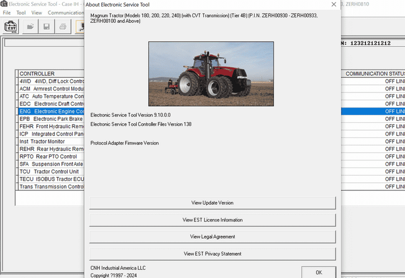 V9.9 version EST software for CNH DPA5