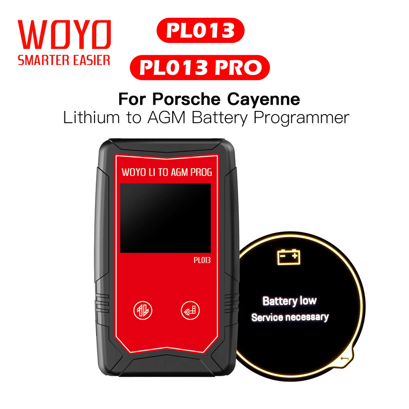 WOYO PL013 PRO Lithium-to-AGM Battery Conversion Programmer For Porsche Cayenne Vehicles