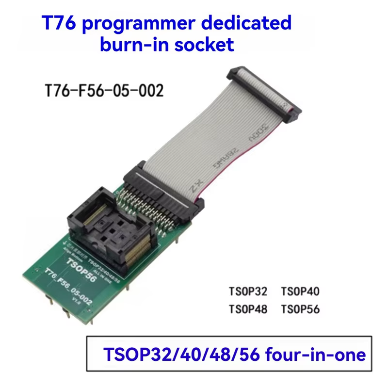 XGecu T76 Programmer Universal ZIF Socket Adapter - TSOP32/40/48/56 Burner for Chip Programming (Model A73E)