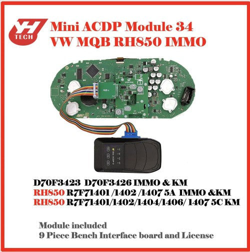 Yanhua Mini ACDP Module 34 for MQB 5A 5C RH850 Cluster IMMO Mileage on Bench