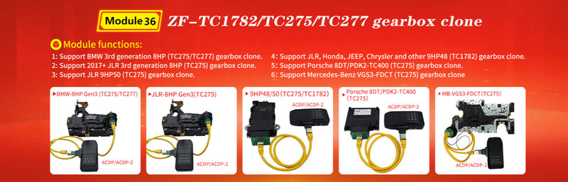 Yanhua Mini ACDP ACDP-2 Module 36 for ZF-TC1782/ TC275/ Vodu36TC277 Gearbox Clone