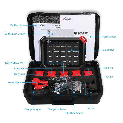 XTOOL X100 PAD2 Pro with KC100 Programmer Full Configuration Support VW 4th & 5th IMMO & Special Function